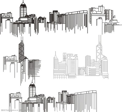 城市建筑剪影 凝固的艺术与情感的共鸣