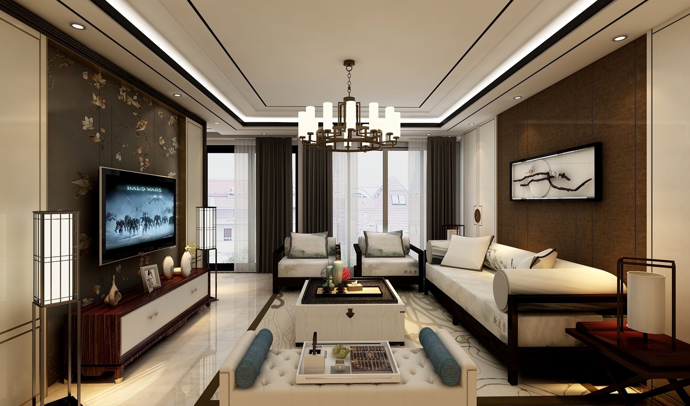 129方新中式两居室 传统与现代的完美融合